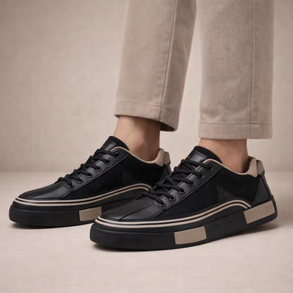 Men’s Breathable Mesh Trainers with Lace-Up Design