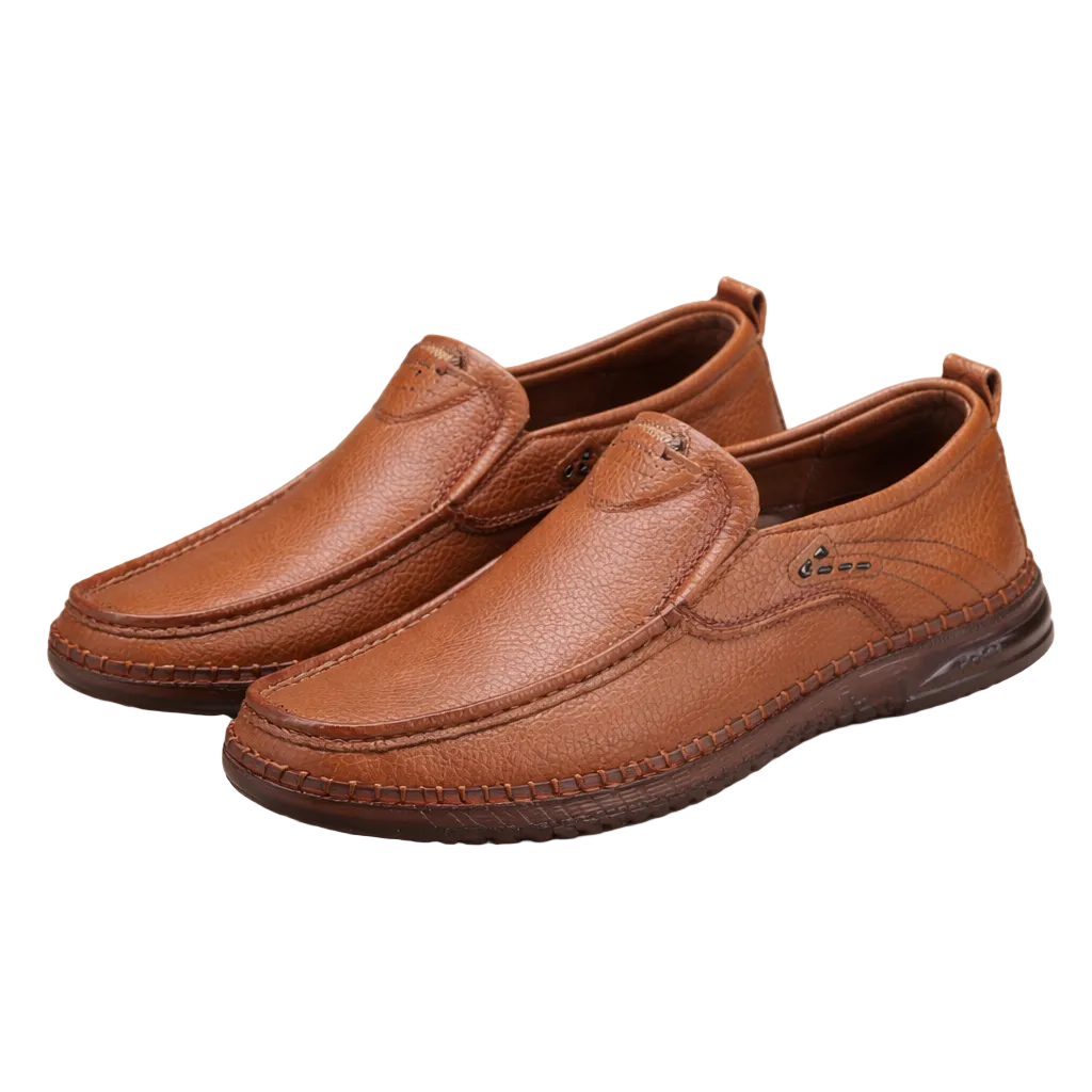 Men’s Casual Leather Slip-On Comfort Loafers