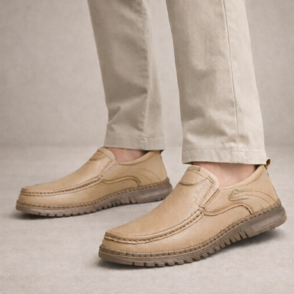 Men’s Casual Leather Slip-On Comfort Loafers