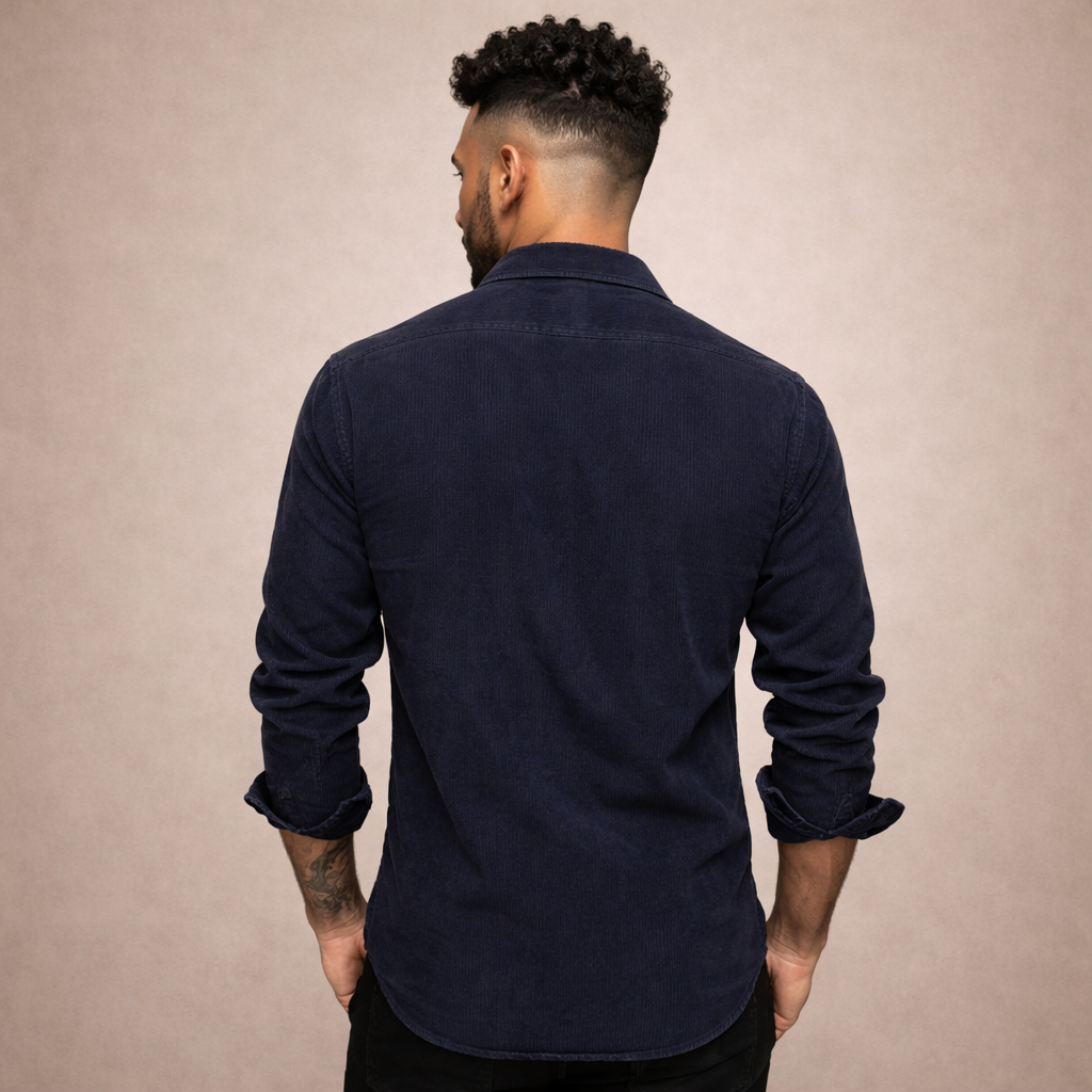 Men’s Long Sleeve Shirt with Dual Chest Pockets
