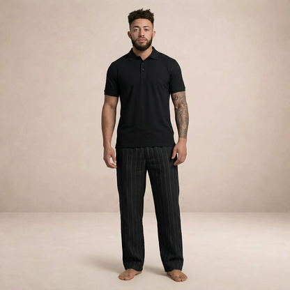 Men’s Relaxed Fit Linen Trousers with Drawstring Waist