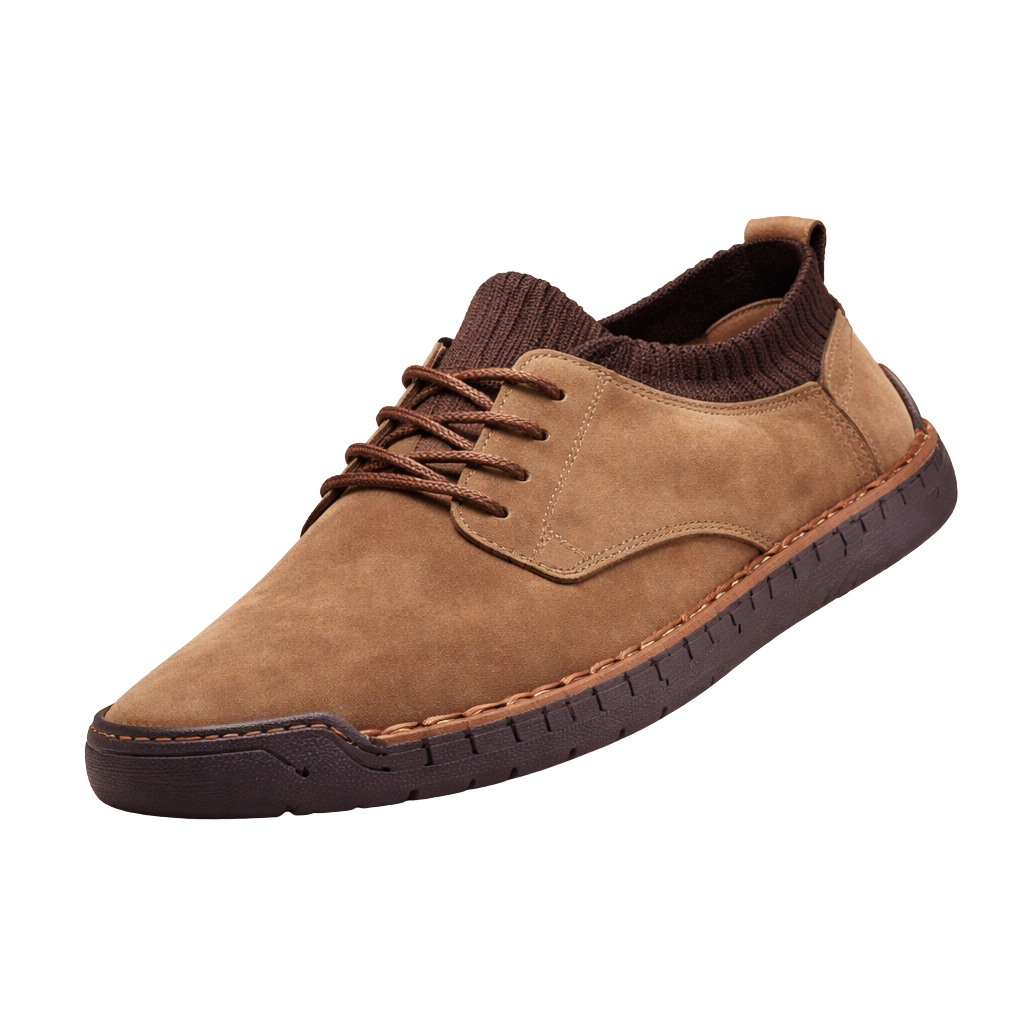 Men’s Suede Lace-Up Casual Shoes with Flexible Sole