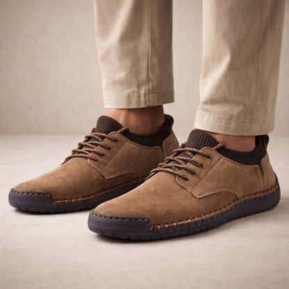 Men’s Suede Lace-Up Casual Shoes with Flexible Sole