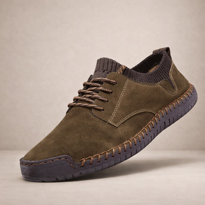 Men’s Suede Lace-Up Casual Shoes with Flexible Sole