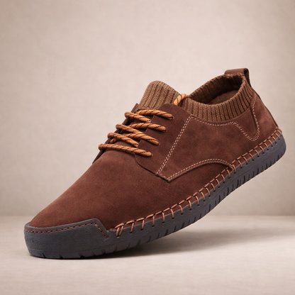 Men’s Suede Lace-Up Casual Shoes with Flexible Sole
