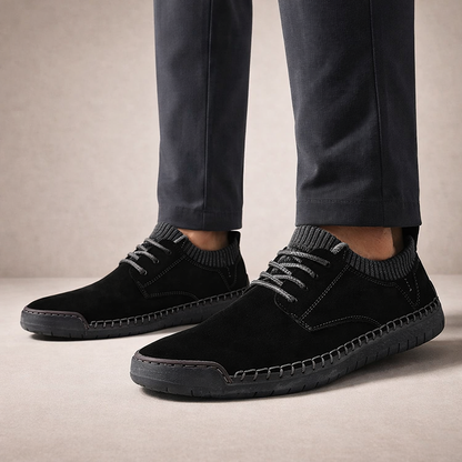 Men’s Suede Lace-Up Casual Shoes with Flexible Sole