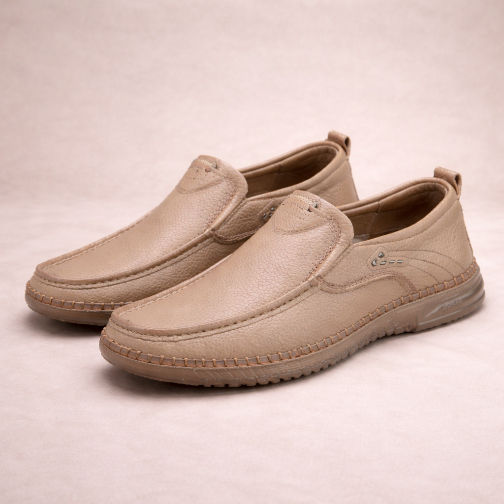 Men’s Casual Leather Slip-On Comfort Loafers