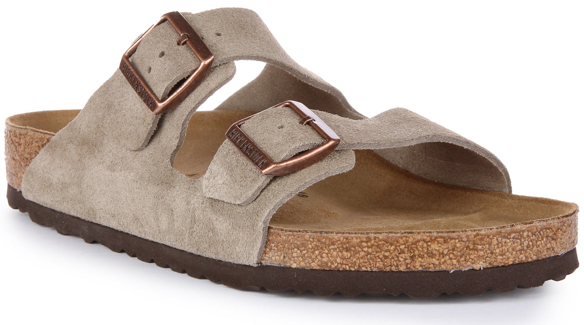 Birkenstock Arizona Sandals | Taupe suede leather for Men and Women