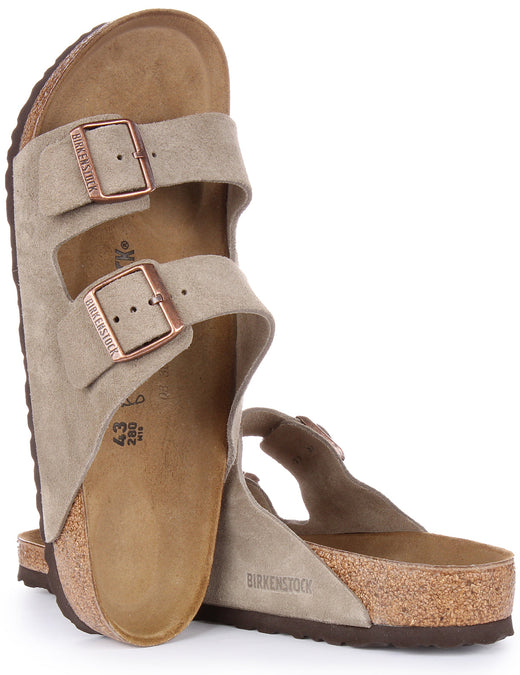 Birkenstock Arizona Sandals | Taupe suede leather for Men and Women