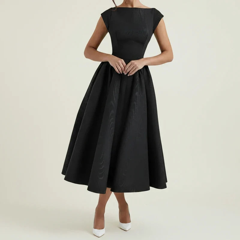 Women's Cap Sleeve A-Line Midi Dress for Any Occasion